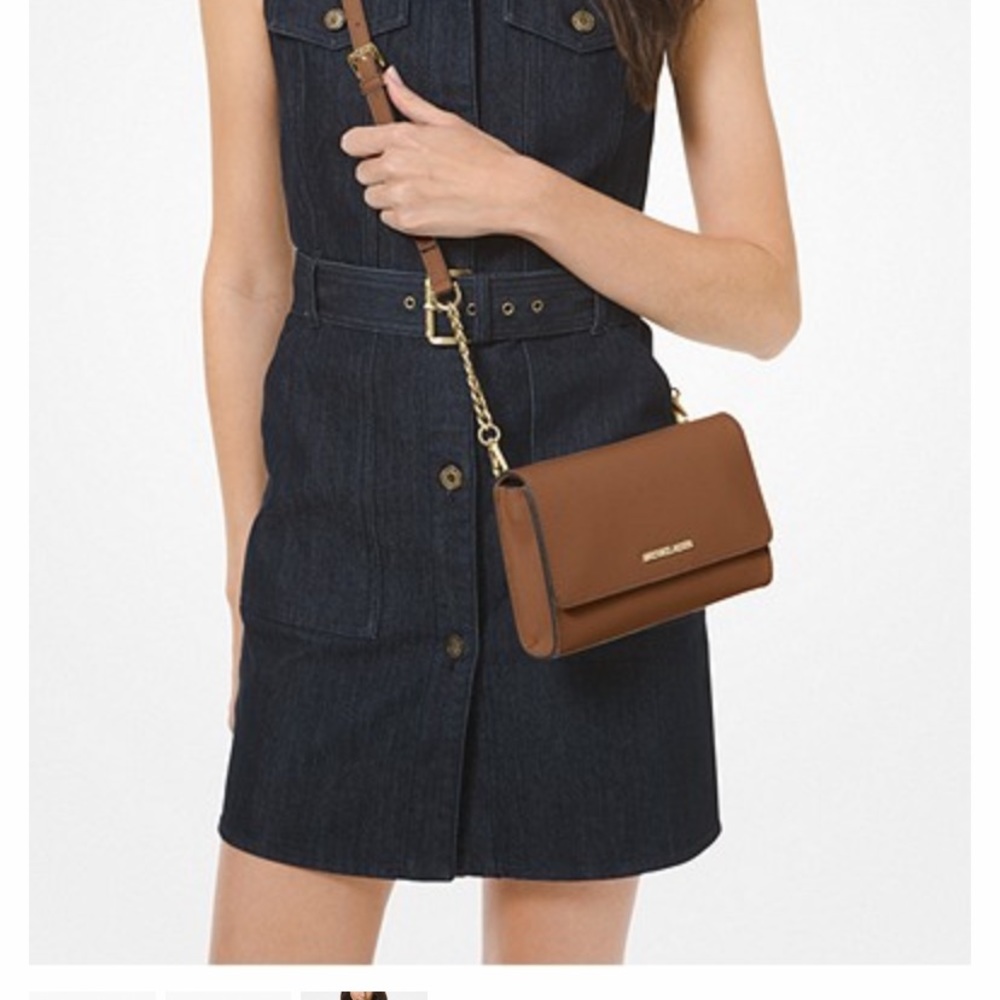 MK brown leather crossbody - Picture 2 of 6